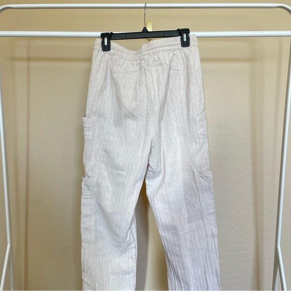Free People Feeling Good Utility Cargo Pull On Linen Pants - Picture 10 of 10